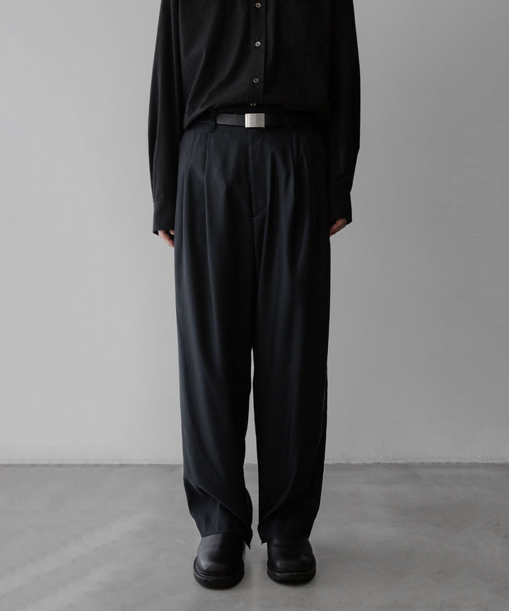 【stein】ssstein シュタインのCUPRO WIDE EASY TROUSERSのBLACK 公式通販サイトsession福岡セレクトショップ