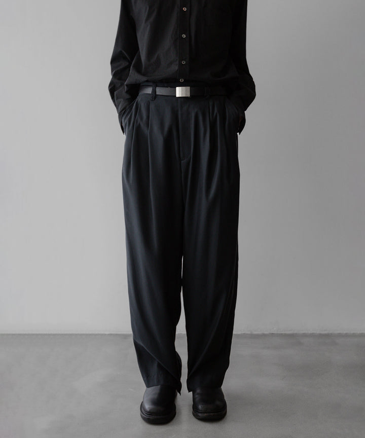 【stein】ssstein シュタインのCUPRO WIDE EASY TROUSERSのBLACK 公式通販サイトsession福岡セレクトショップ