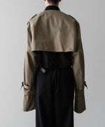 画像をギャラリービューアに読み込む, ssstein(シュタイン)の24AWコレクション LAYERED SHORT TRENCH COAT - BEIGE 公式通販サイトsession福岡セレクトショップ
