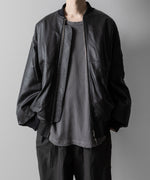 画像をギャラリービューアに読み込む, 【ssstein】LEATHER FLIGHT JACKET - DARK CHARCOAL
