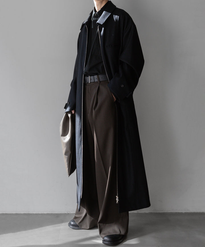 stein シュタイン 23aw OVERSIZED MAXI-LENGTH ZIP COAT - BLACK sessionセッション福岡セレクトショップ 公式通販サイト