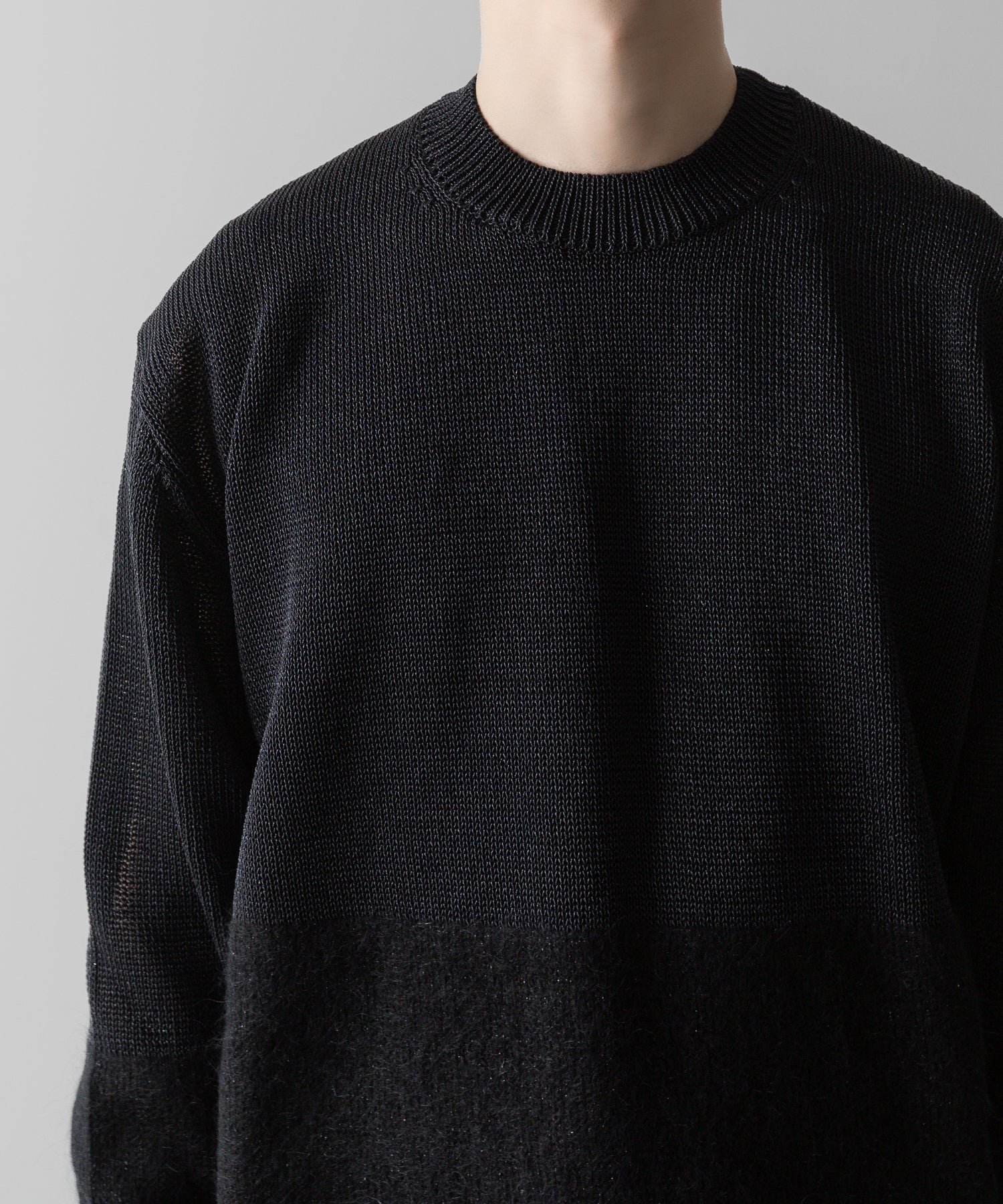 ssstein(シュタイン)の24AWコレクション MOHAIR GLITTER KNIT COMBINATION LS - BLACK 公式通販サイトsession福岡セレクトショップ