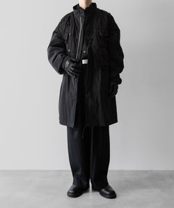 【ANTHEM A】MILITARY MULTI WAY OVER COAT - BLACK