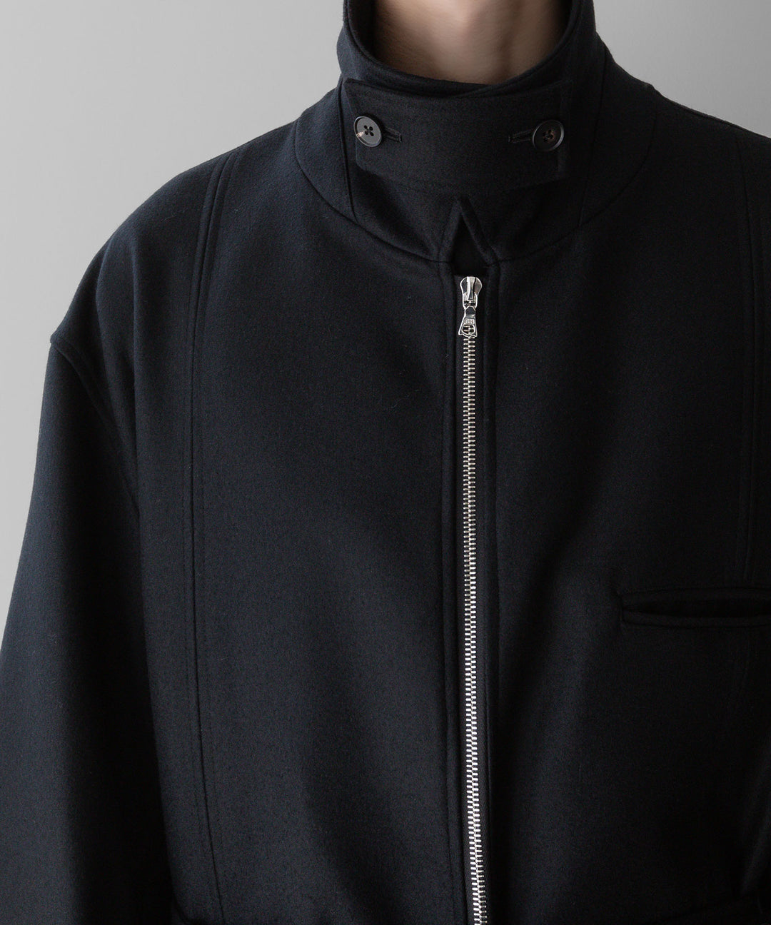 stein シュタイン 23aw OVERSIZED MAXI-LENGTH ZIP COAT - BLACK sessionセッション福岡セレクトショップ 公式通販サイト