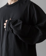 画像をギャラリービューアに読み込む, 【 VEIN 】SUEDED CO JERSEY VESSEL L/S TEE - BLACK
