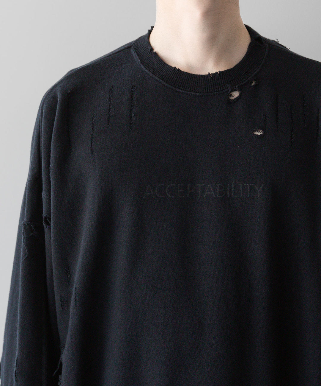 ssstein(シュタイン)の24AWコレクション OVERSIZED REBUILD SWEAT LS - BLACK 公式通販サイトsession福岡セレクトショップ