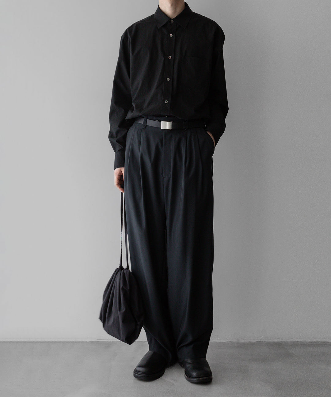 【stein】ssstein シュタインのCUPRO WIDE EASY TROUSERSのBLACK 公式通販サイトsession福岡セレクトショップ