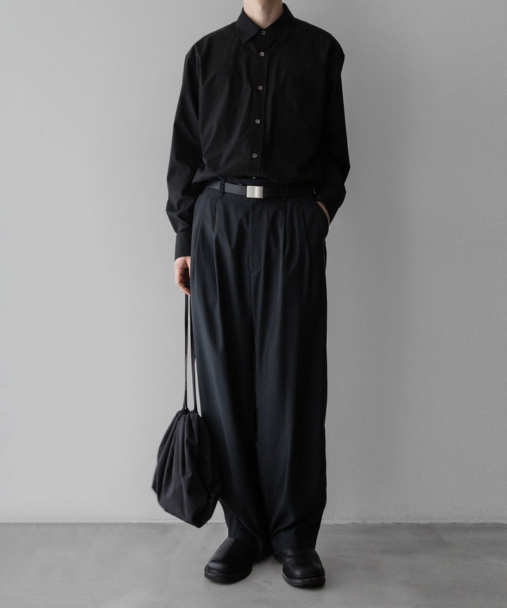 【stein】ssstein シュタインのCUPRO WIDE EASY TROUSERSのBLACK 公式通販サイトsession福岡セレクトショップ