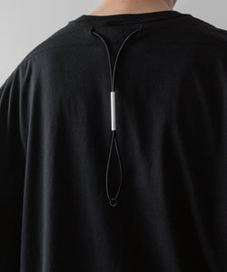 【 VEIN 】SUEDED CO JERSEY VESSEL L/S TEE - BLACK