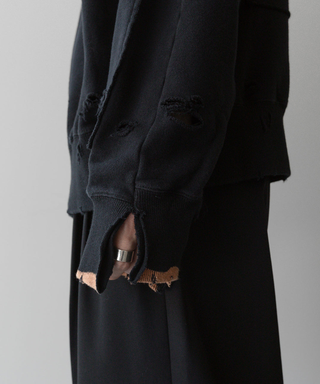 ssstein(シュタイン)の24AWコレクション OVERSIZED REBUILD SWEAT LS - BLACK 公式通販サイトsession福岡セレクトショップ