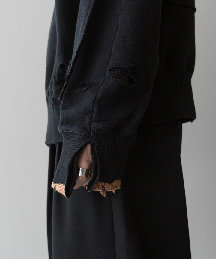 ssstein(シュタイン)の24AWコレクション OVERSIZED REBUILD SWEAT LS - BLACK 公式通販サイトsession福岡セレクトショップ