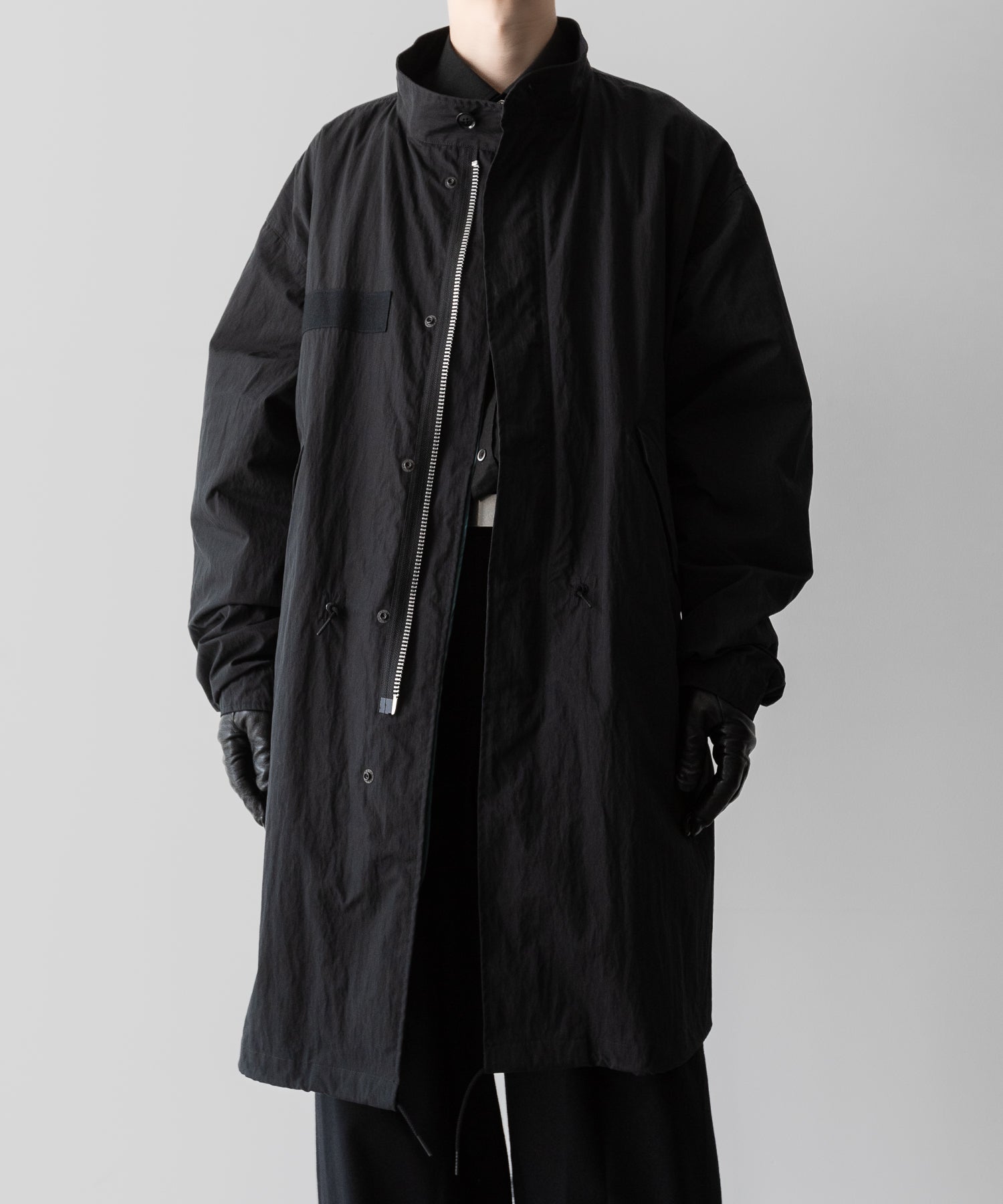 【ANTHEM A】MILITARY MULTI WAY OVER COAT - BLACK