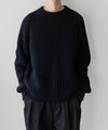 【INTÉRIM】60s 3GG RAGLAN FISHERMAN SWEATER CREW - NAVY