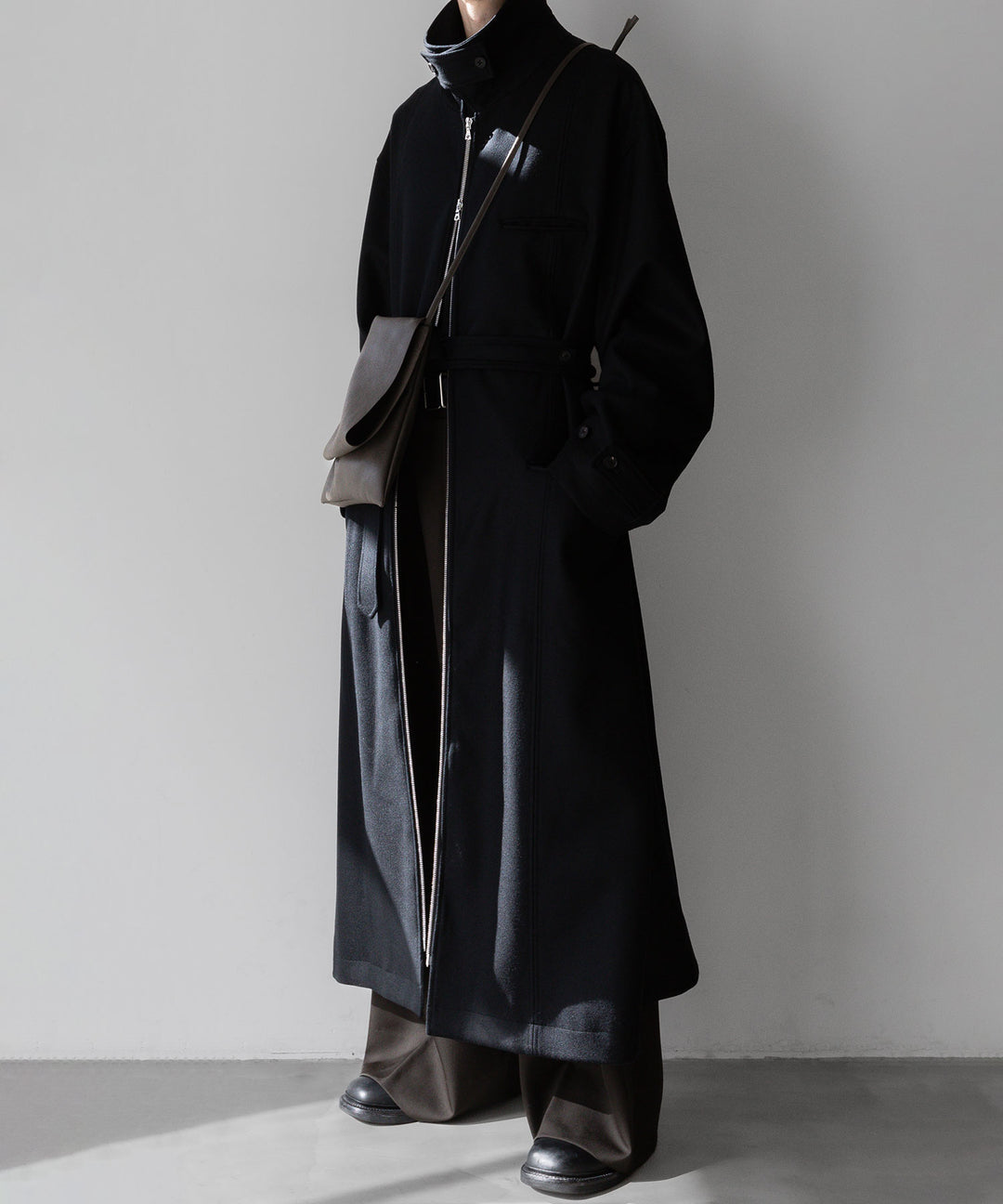 stein シュタイン 23aw OVERSIZED MAXI-LENGTH ZIP COAT - BLACK sessionセッション福岡セレクトショップ 公式通販サイト