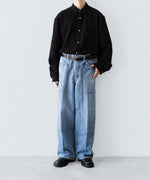 画像をギャラリービューアに読み込む, 【phebus】WASHI DENIM WORK PT - FADE BLUE
