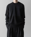 【ssstein】MOHAIR GLITTER KNIT COMBINATION LS - BLACK