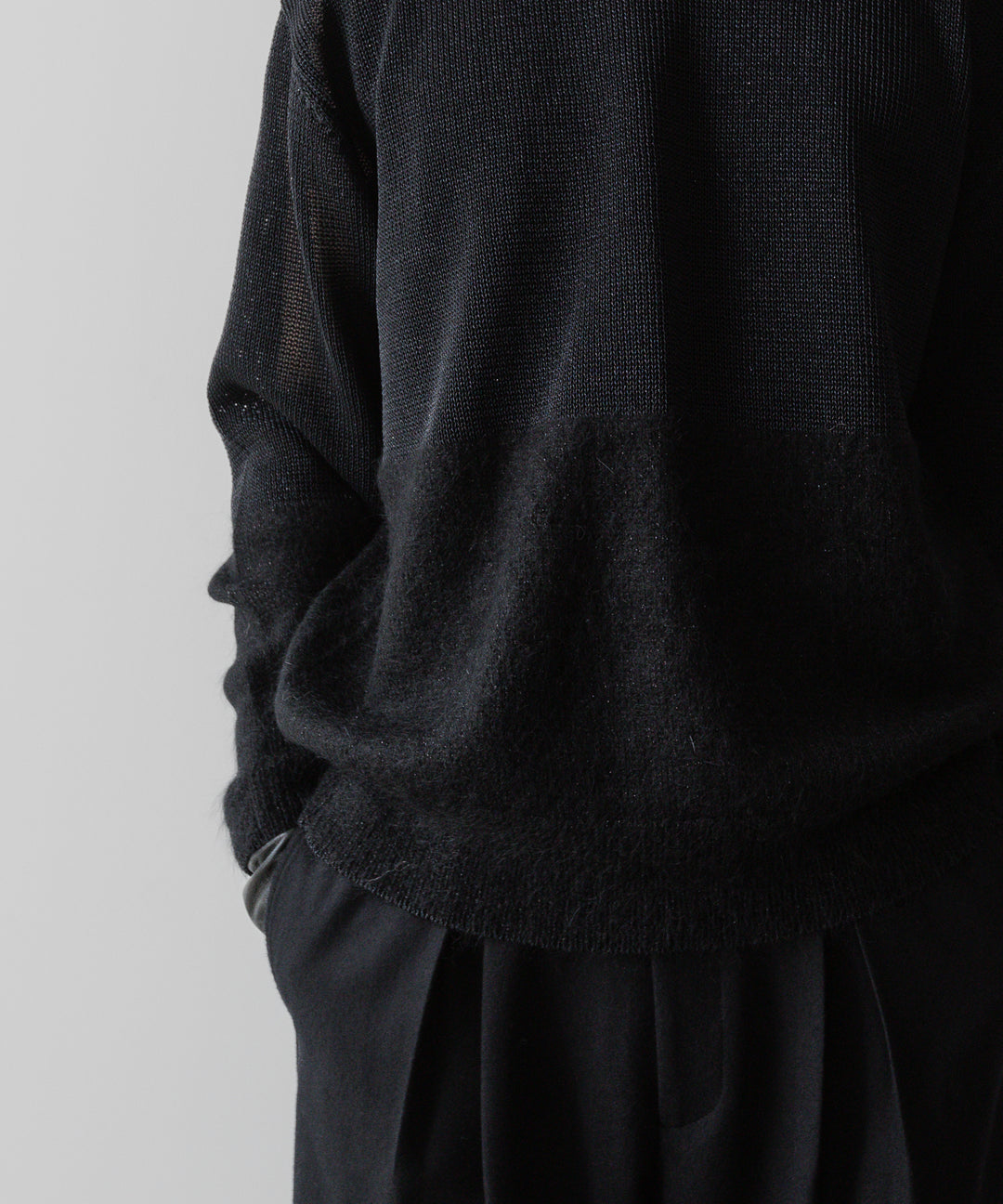 ssstein(シュタイン)の24AWコレクション MOHAIR GLITTER KNIT COMBINATION LS - BLACK 公式通販サイトsession福岡セレクトショップ