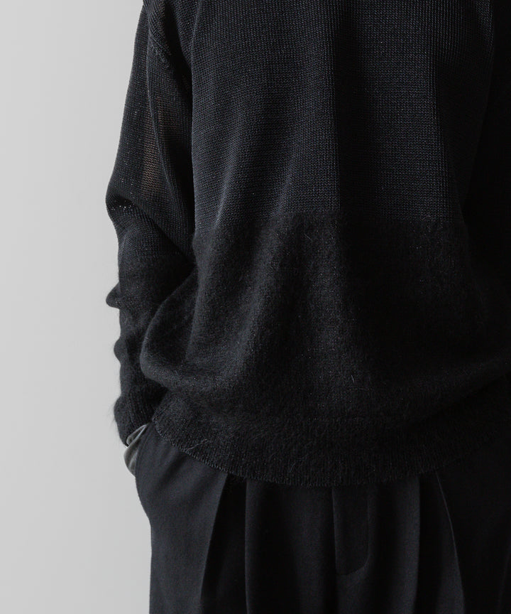 ssstein(シュタイン)の24AWコレクション MOHAIR GLITTER KNIT COMBINATION LS - BLACK 公式通販サイトsession福岡セレクトショップ