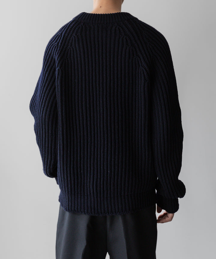 【INTÉRIM】インテリム 23AW 60s 3GG RAGLAN FISHERMAN SWEATER CREW - NAVY sessionセッション福岡セレクトショップ 公式通販サイト