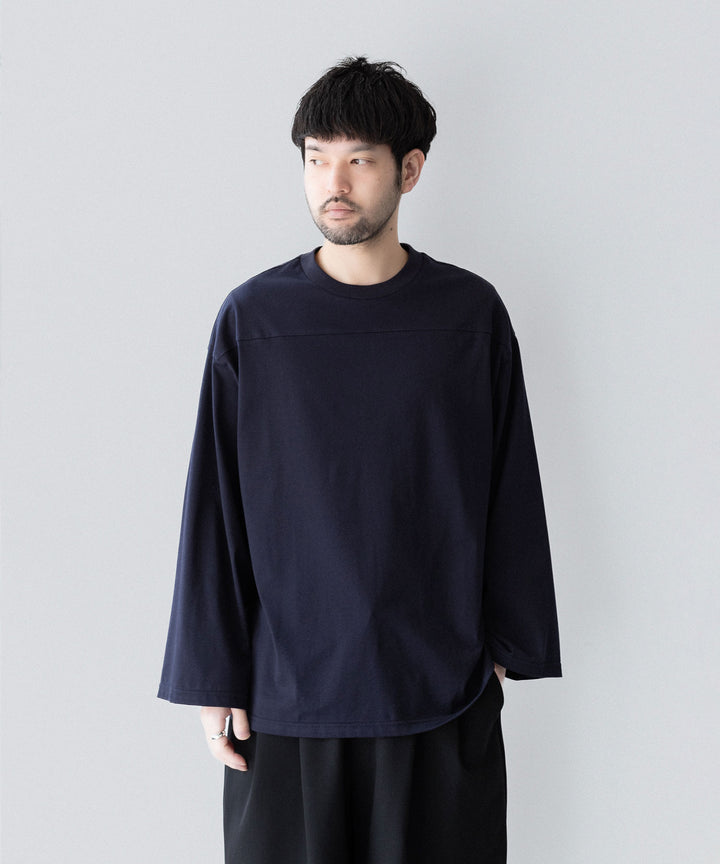 INTÉRIM(インテリム)の HYPER BIG HIGH GAUGE SUVIN JERSEY L/S FOOTBALL TEE - ROYAL D.PURPLEの公式通販サイトsession福岡セレクトショップ