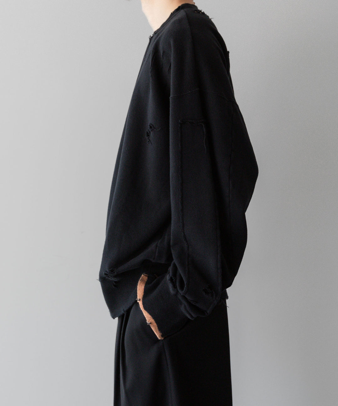 ssstein(シュタイン)の24AWコレクション OVERSIZED REBUILD SWEAT LS - BLACK 公式通販サイトsession福岡セレクトショップ