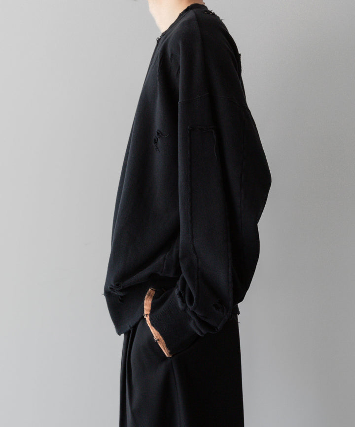ssstein(シュタイン)の24AWコレクション OVERSIZED REBUILD SWEAT LS - BLACK 公式通販サイトsession福岡セレクトショップ