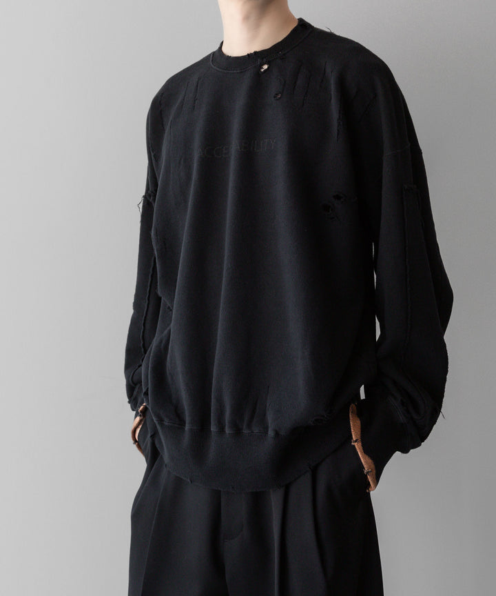 ssstein(シュタイン)の24AWコレクション OVERSIZED REBUILD SWEAT LS - BLACK 公式通販サイトsession福岡セレクトショップ