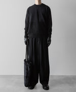 画像をギャラリービューアに読み込む, ssstein(シュタイン)の24AWコレクション EASY WIDE TROUSERS (2/72梳毛フラノ) - BLACK 公式通販サイトsession福岡セレクトショップ
