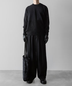 ssstein(シュタイン)の24AWコレクション EASY WIDE TROUSERS (2/72梳毛フラノ) - BLACK 公式通販サイトsession福岡セレクトショップ