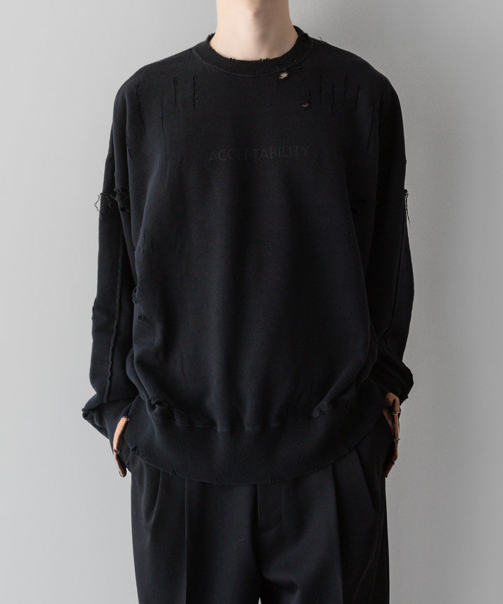 ssstein(シュタイン)の24AWコレクション OVERSIZED REBUILD SWEAT LS - BLACK 公式通販サイトsession福岡セレクトショップ