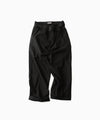 【INTÉRIM】BLACK SURFAR GARMENT DYE BELTED FRENCH ARMY MIL BAGGY TROUSER - BLACK