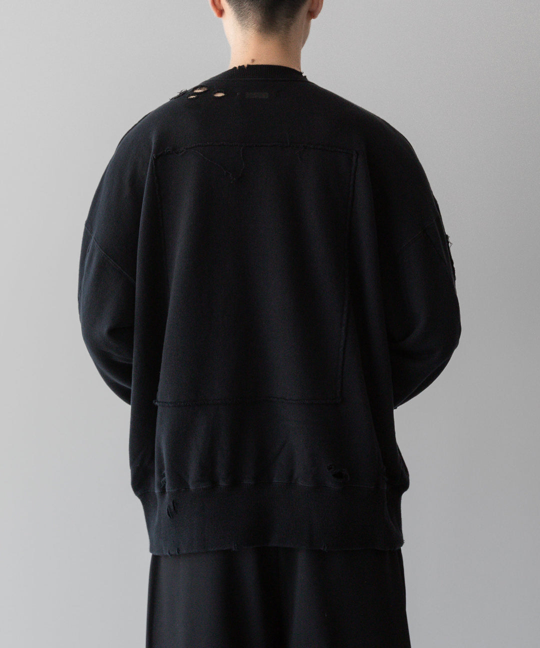 ssstein(シュタイン)の24AWコレクション OVERSIZED REBUILD SWEAT LS - BLACK 公式通販サイトsession福岡セレクトショップ