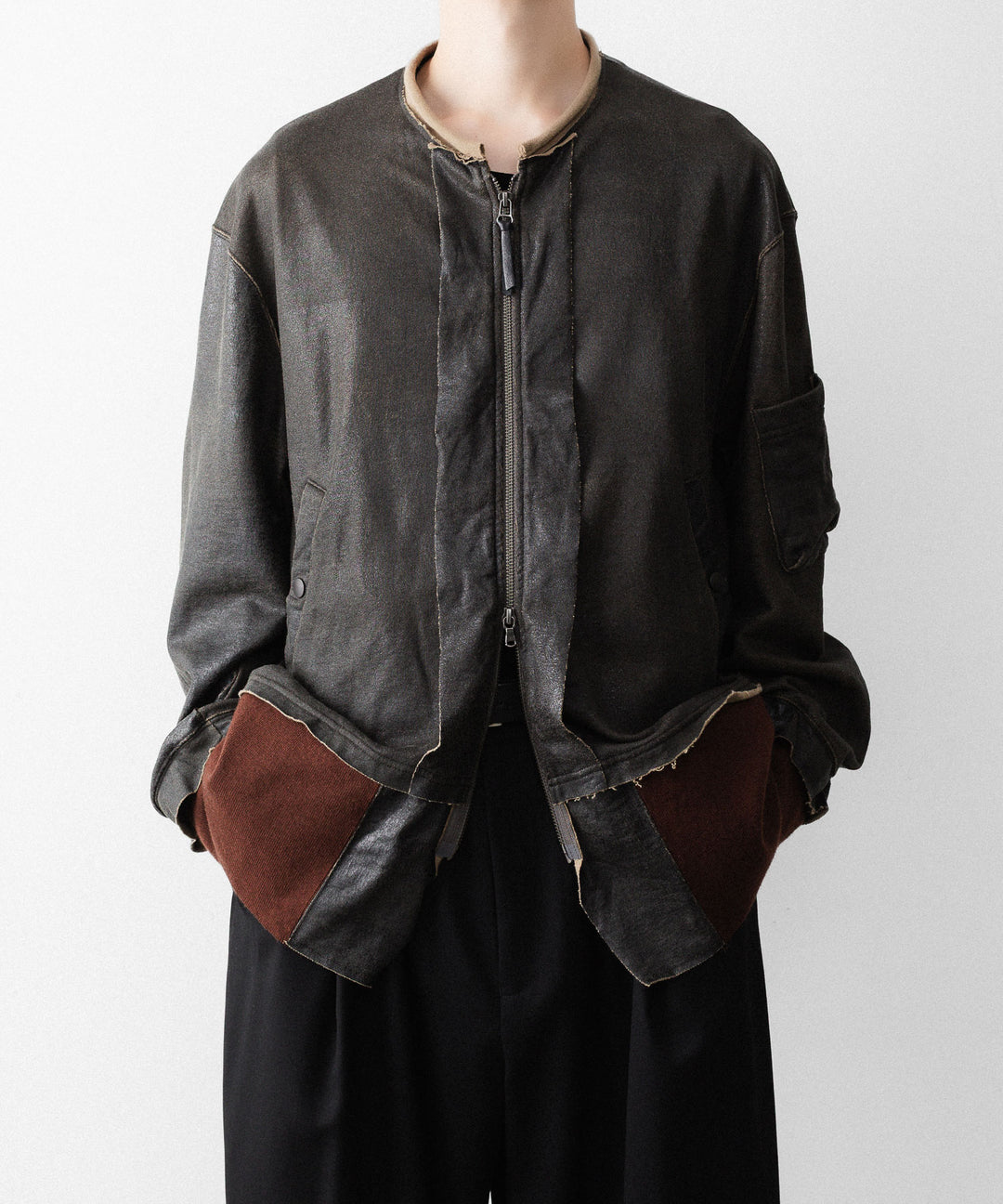ANTHEM Aアンセムエー のCRACK TERRY MILITARY BLOUSON - BROWNの公式通販サイトsession福岡セレクトショップ