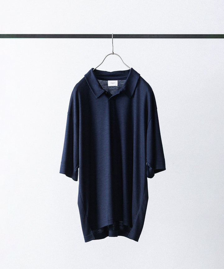 WWW WRAPINKNOT wool wearのS/S POLO SHIRTのNAVY 公式通販サイトsession福岡セレクトショップ