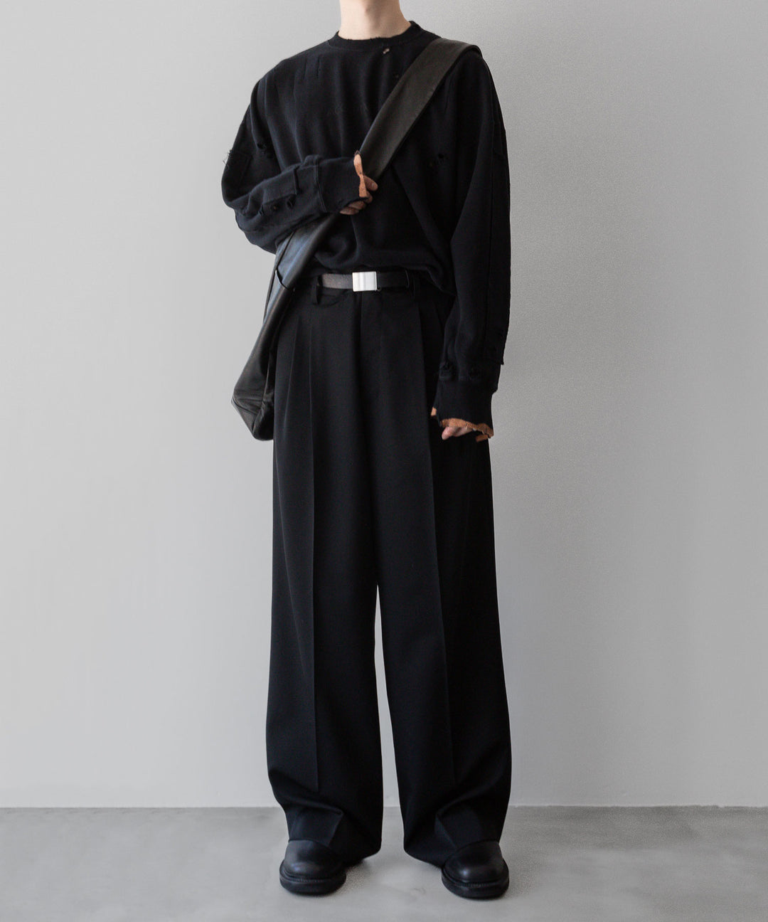 ssstein(シュタイン)の24AWコレクション OVERSIZED REBUILD SWEAT LS - BLACK 公式通販サイトsession福岡セレクトショップ