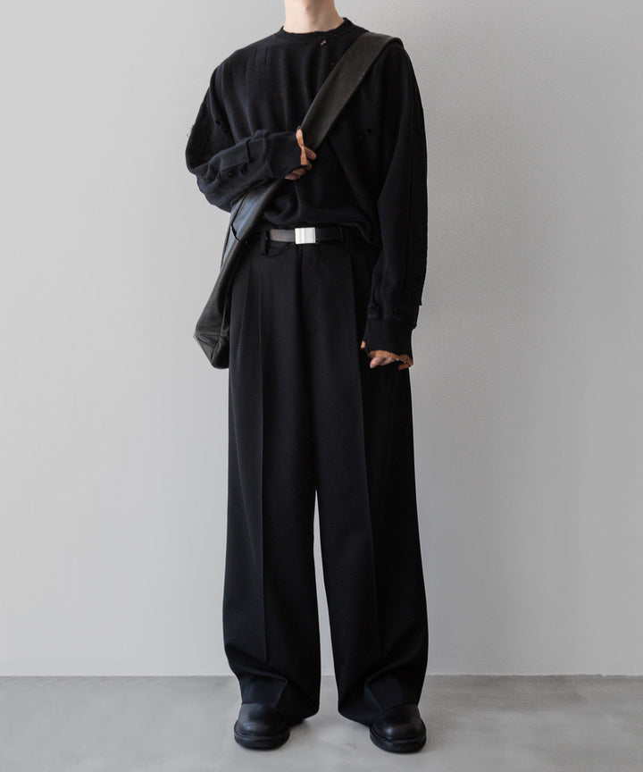 ssstein(シュタイン)の24AWコレクション OVERSIZED REBUILD SWEAT LS - BLACK 公式通販サイトsession福岡セレクトショップ