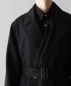 【ssstein】OVERSIZED DOCKING DOUBLE BREASTED COAT - BLACK