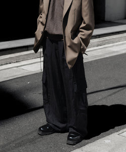 ssstein / シュタイン】VIS/LI/RA TWILL CARGO TROUSERS - BLACK