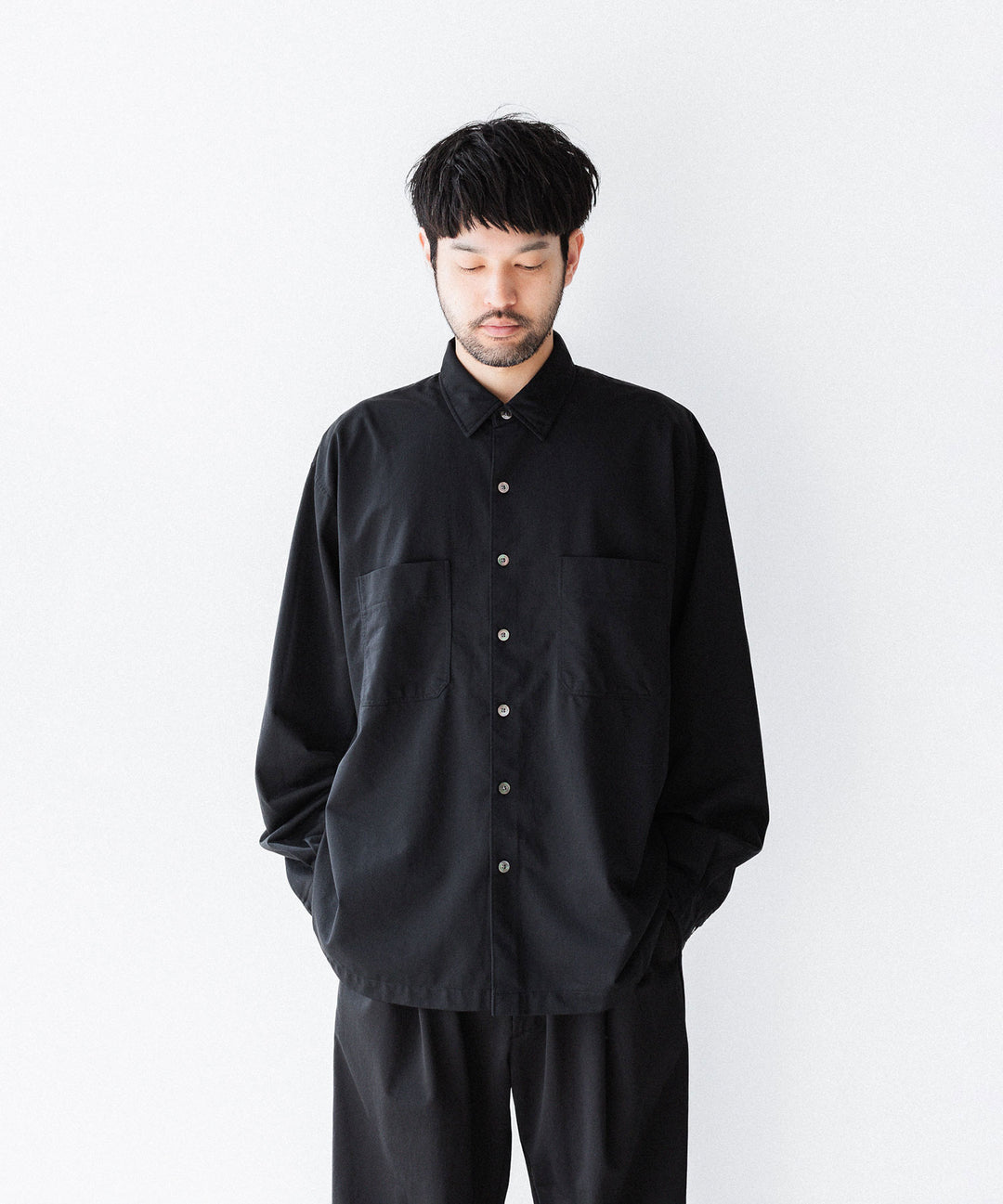 KANEMASA PHIL. カネマサフィルの36G NYLON BALISE SHIRTのBLACK DYE 公式通販サイトsession福岡セレクトショップ