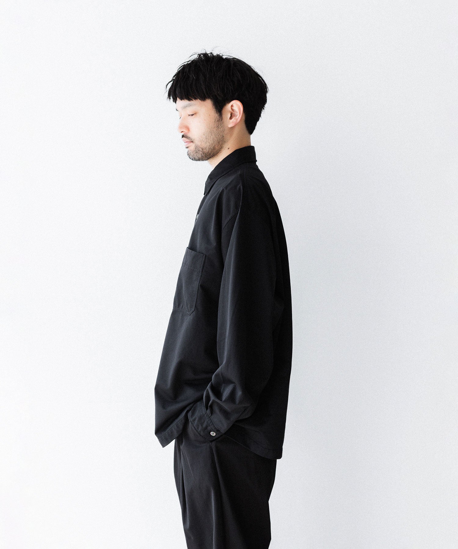 KANEMASA PHIL.】36G NYLON BALISE SHIRT - BLACK DYE | 公式通販