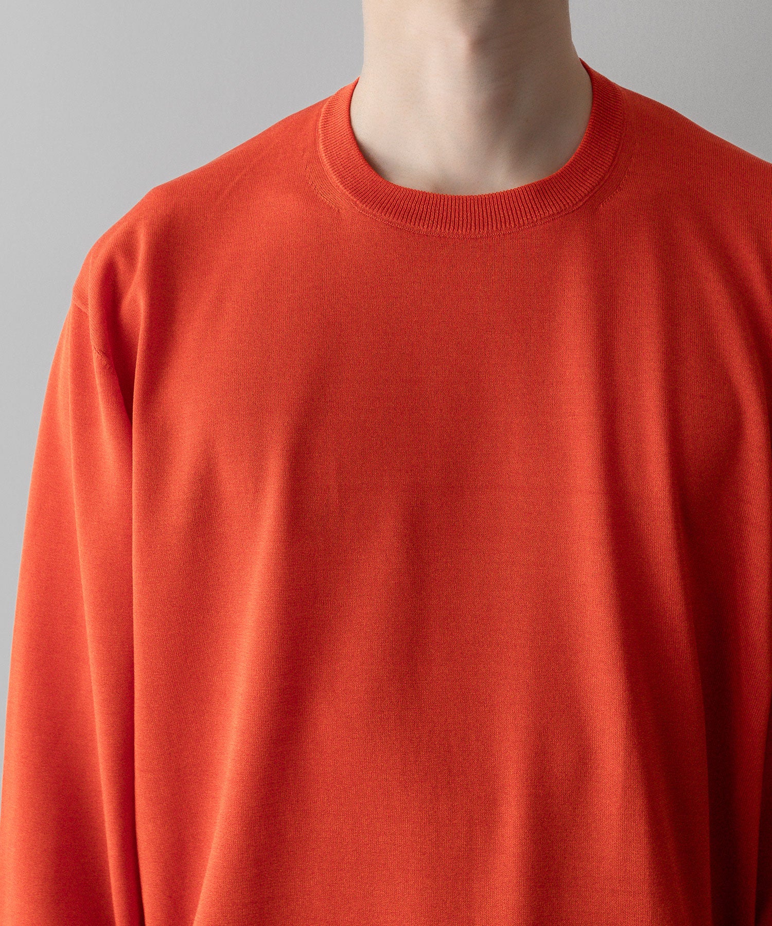 ssstein(シュタイン)の24AWコレクション WOOL SILK KNIT CREW NECK LS - ORANGE 公式通販サイトsession福岡セレクトショップ