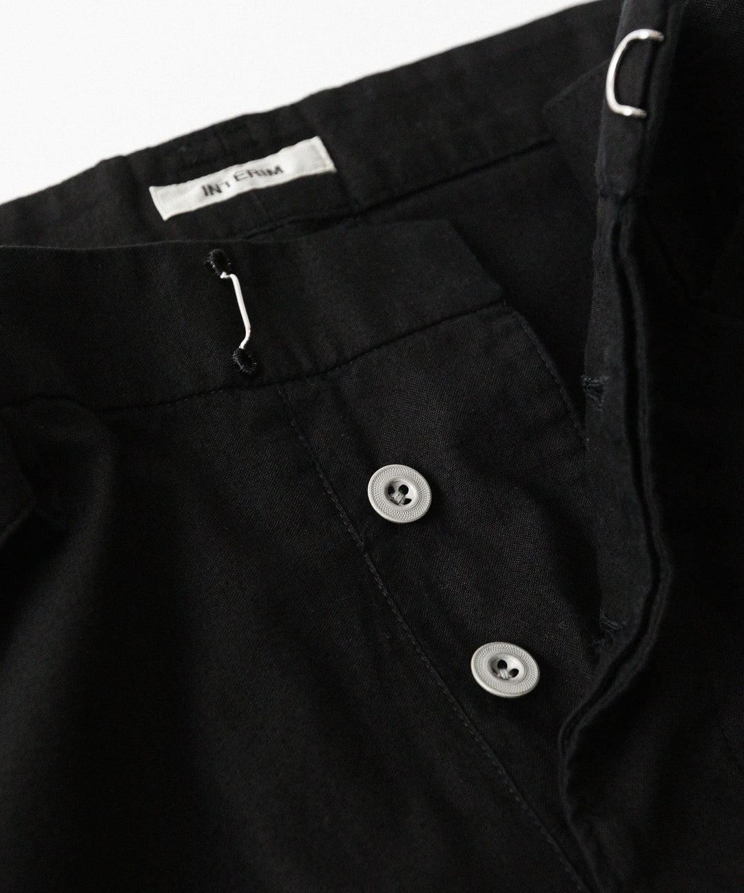 INTÉRIM インテリムのBLACK SURFAR GARMENT DYE BELTED FRENCH ARMY MIL BAGGY TROUSERのBLACK公式通販サイトsession福岡セレクトショップ