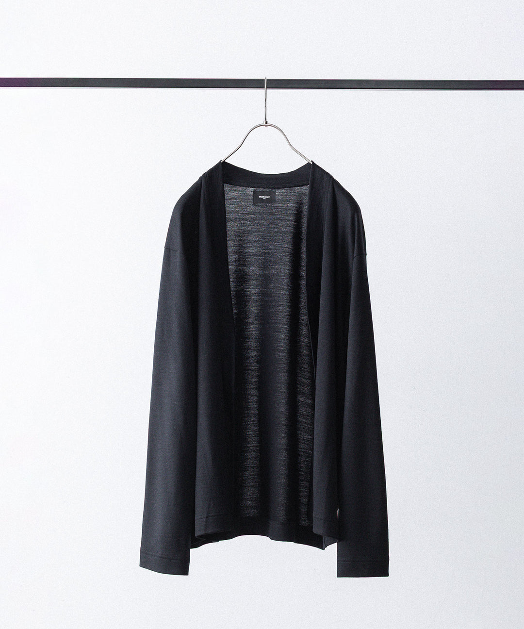 WWW - WRAPINKNOT wool wear ラッピンノットウールウェアのBUTTON-LESS CARDIGANのBLACK 公式通販サイトsession福岡セレクトショップ