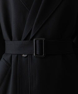 【ssstein】OVERSIZED DOCKING DOUBLE BREASTED COAT - BLACK