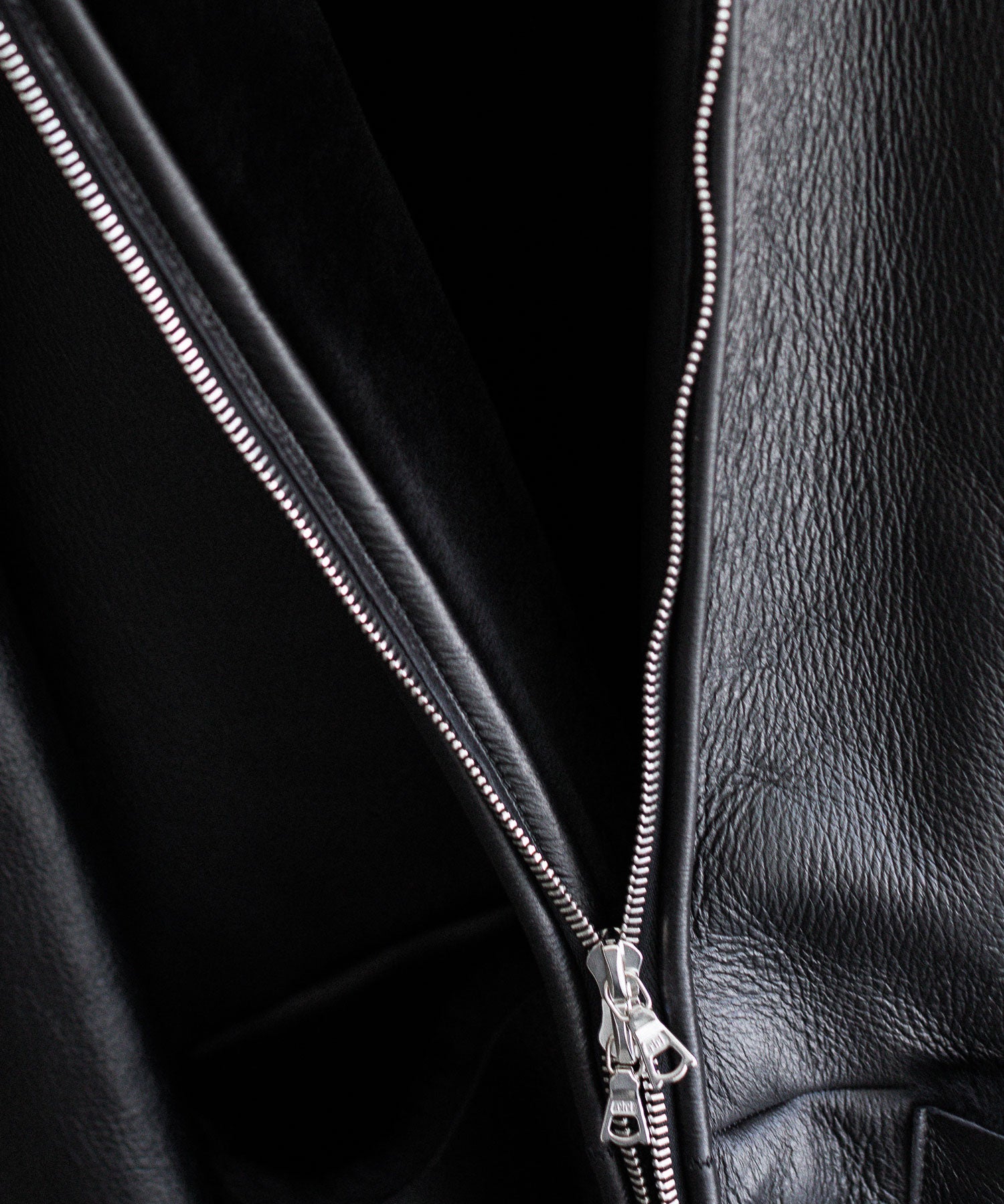 【ssstein】CUT-OFF MOUTON JACKET - BLACK