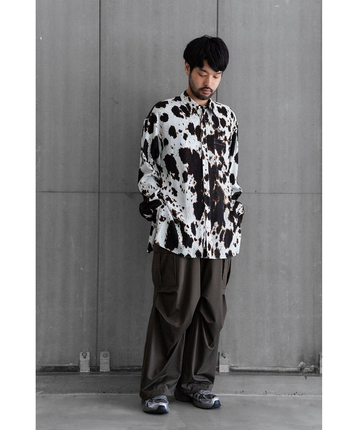 ANTHEM A-アンセムエーのLAYER PATTERN PRINTED SHIRTのFOG WHITE 公式通販サイトsession福岡セレクトショップ