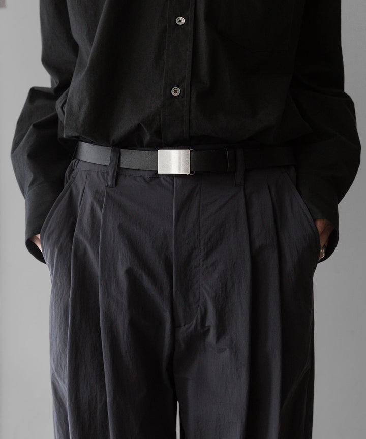 stein ssstein シュタインのWINDPROOF NYLON WIDE EASY TROUSERSのDARK GREY KHAKI公式通販サイトsession福岡セレクトショップ