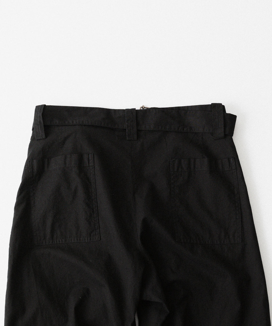 INTÉRIM インテリムのBLACK SURFAR GARMENT DYE BELTED FRENCH ARMY MIL BAGGY TROUSERのBLACK公式通販サイトsession福岡セレクトショップ