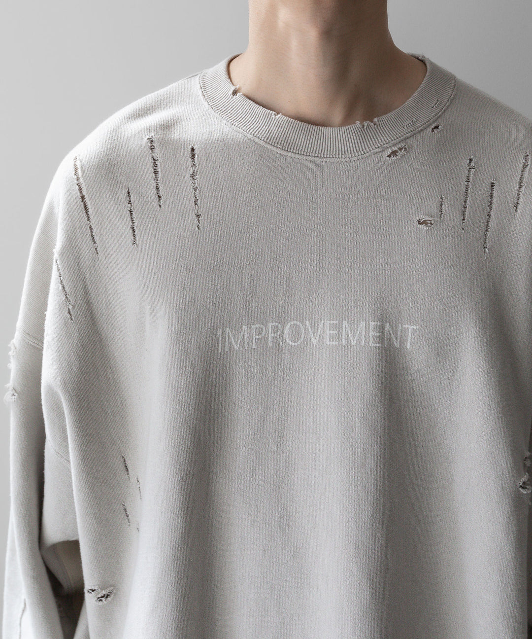 stein(シュタイン)の23AWコレクションOVERSIZED REBUILD SWEAT LSのGREIGE