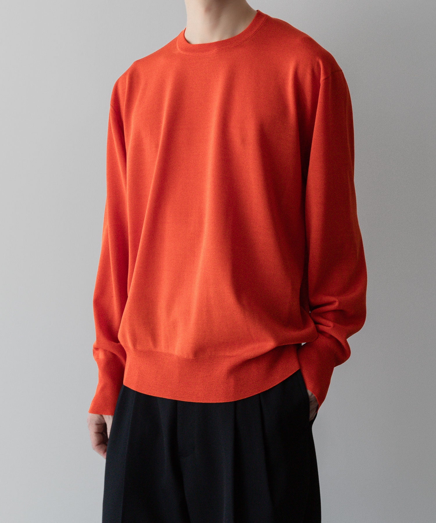 ssstein(シュタイン)の24AWコレクション WOOL SILK KNIT CREW NECK LS - ORANGE 公式通販サイトsession福岡セレクトショップ